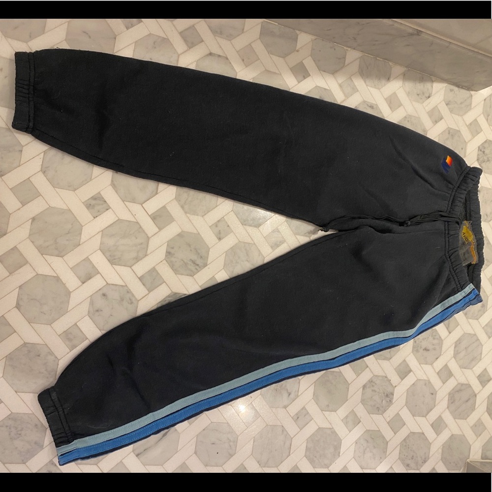 aviator nation navy striped sweatpants